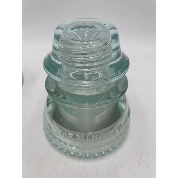 6 Hemingray Insulators antique Made in Usa 4 gray 2 green - Picture 6 of 16